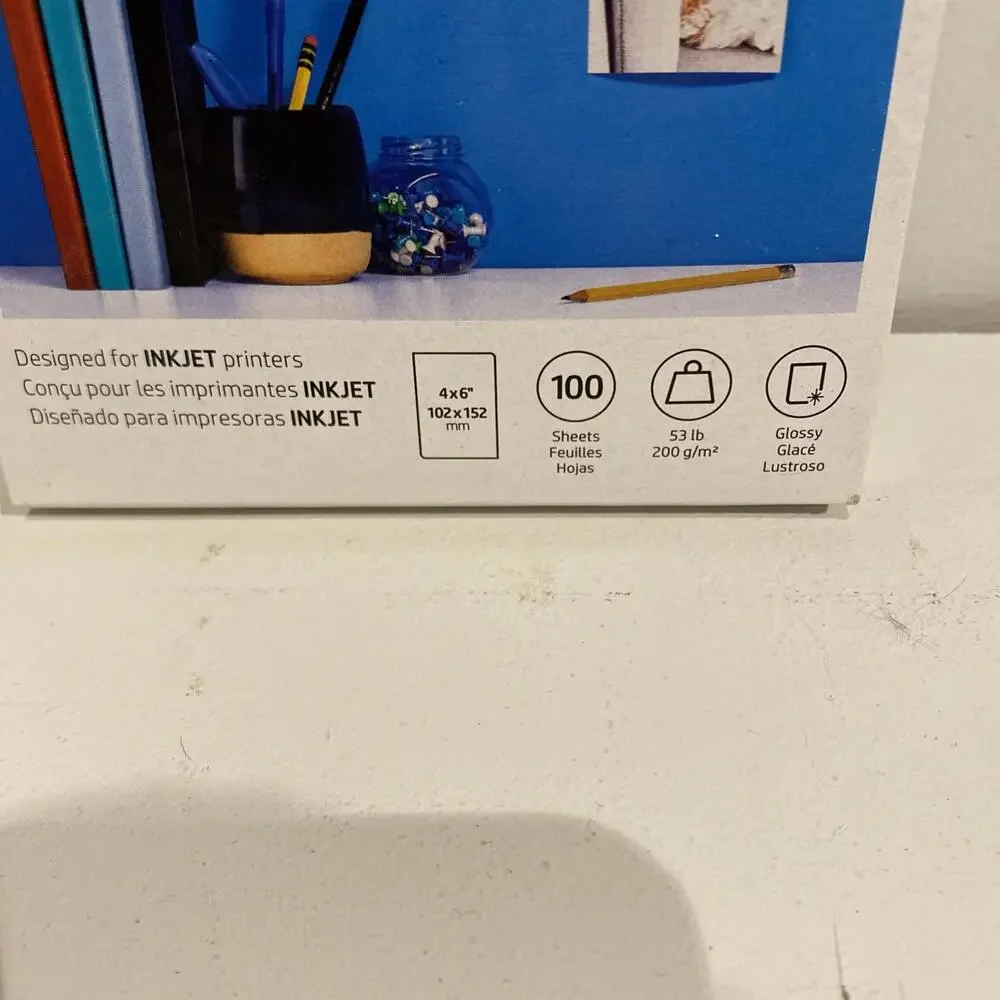 HP Everyday Glossy Photo Paper | 100 Sheets | 4 x 6 in | CR759A